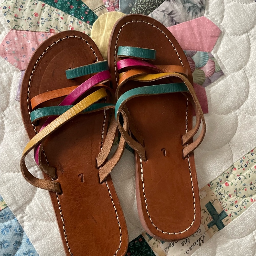Multicolor Leather Sandals